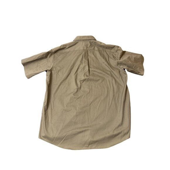 L.L.Bean Mens Wrinkle Resistant Short Sleeve Button-Up Shirt L Green - Picture 5 of 5